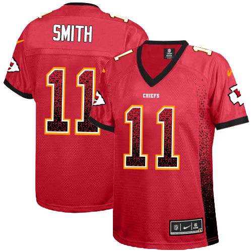 Women's Elite Alex Smith Nike Jersey Red - #11 Drift Fashion NFL Kansas City Chiefs